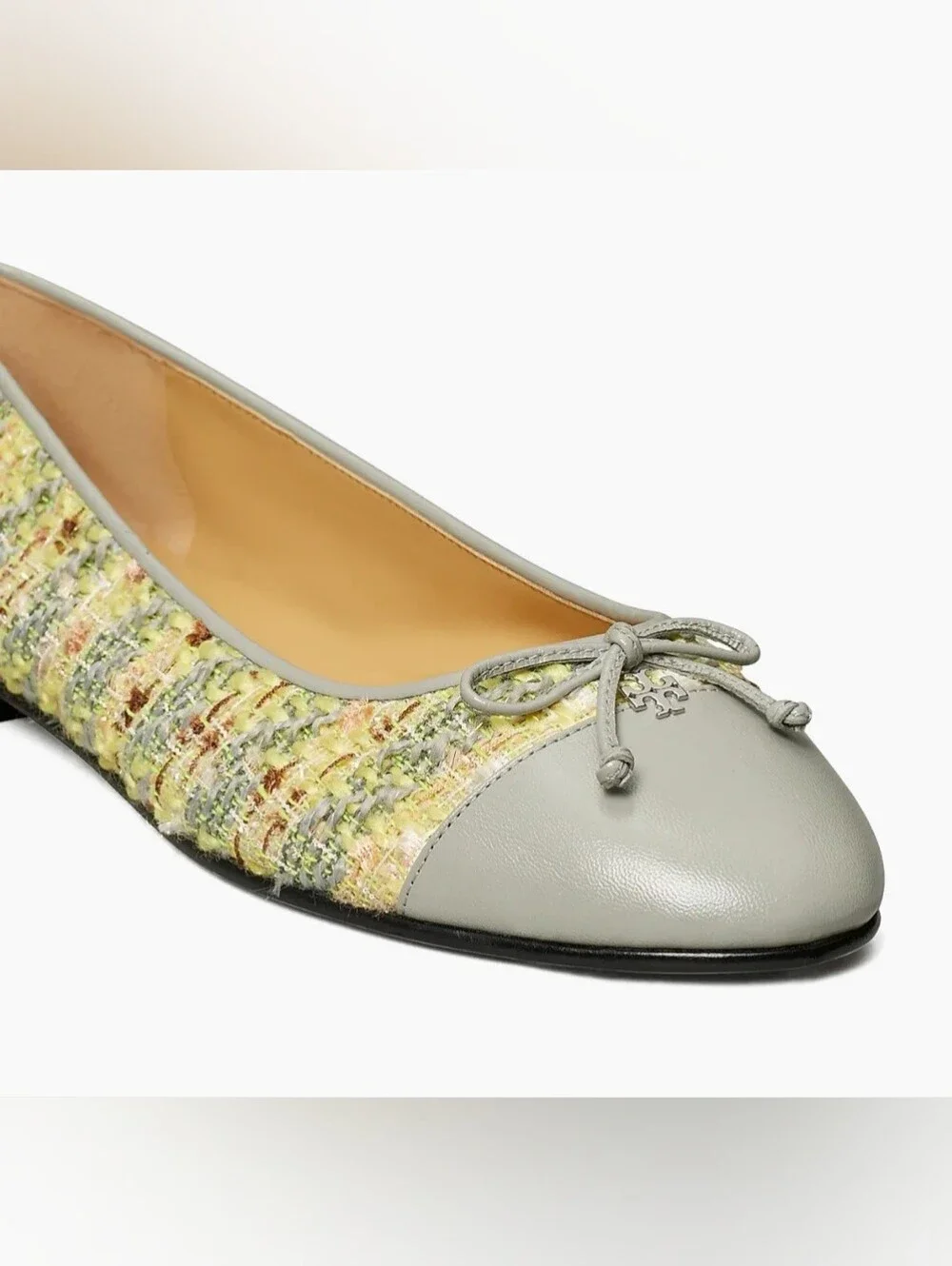 NWOB Tory Burch Leather Tweed Ballet Flats. Size 7.5
